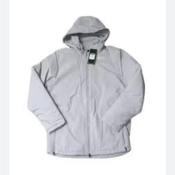 Nike premiumshield men’s heavyweight parka logo hooded dark grey size XXL NWT